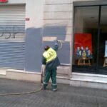 Worker Covers Resign Tayyip Graffiti