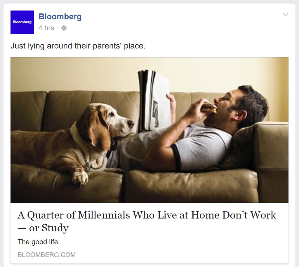 Bloomberg's Dishonest Anti-Millennial Post